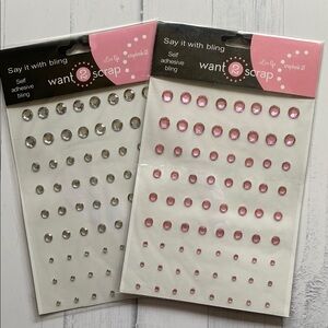 Want2Scrap Self-Adhesive Bling Set | Craft Embellishments